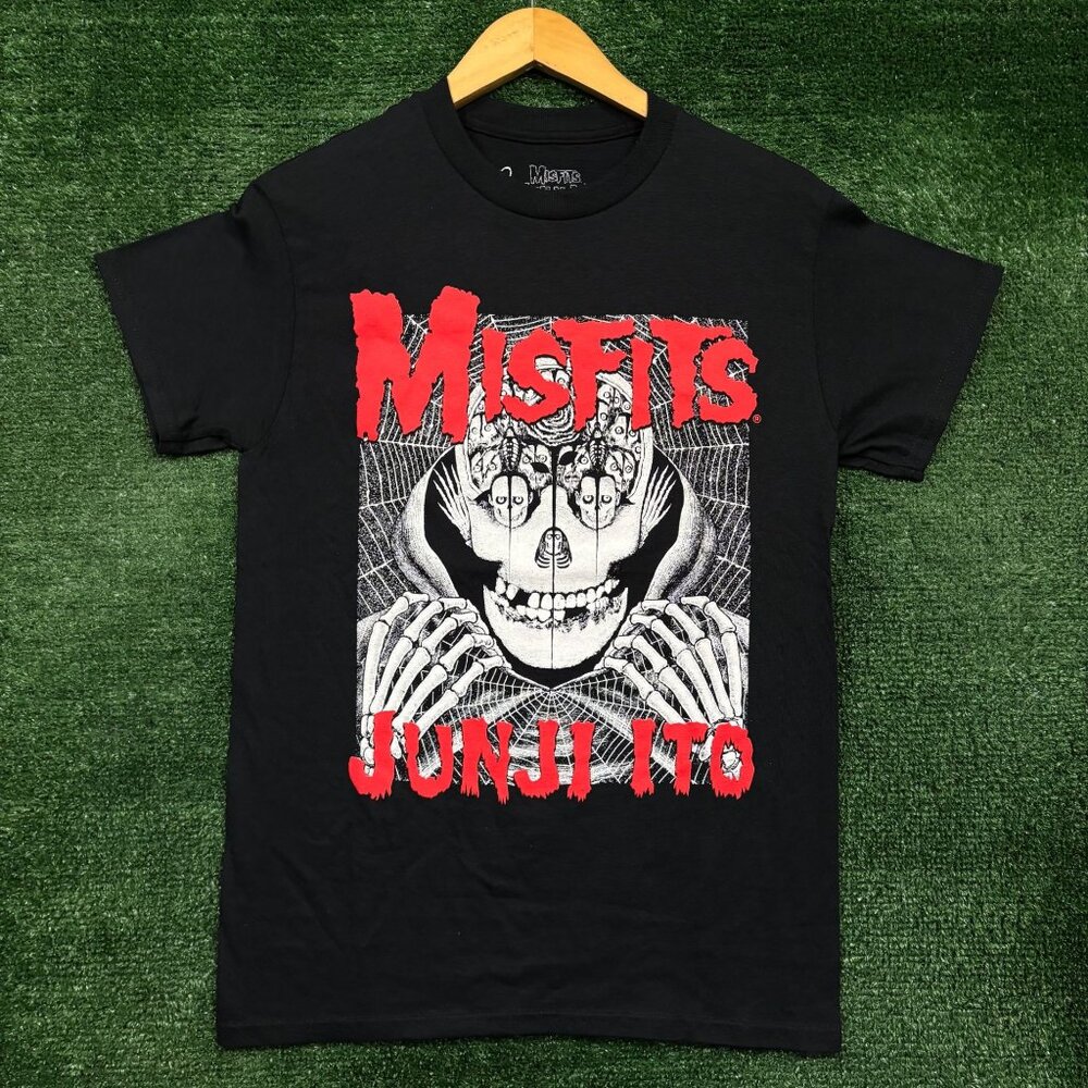 Junji Ito Horror Manga x Misfits Punk Rock Band T-Shirt Size Small
